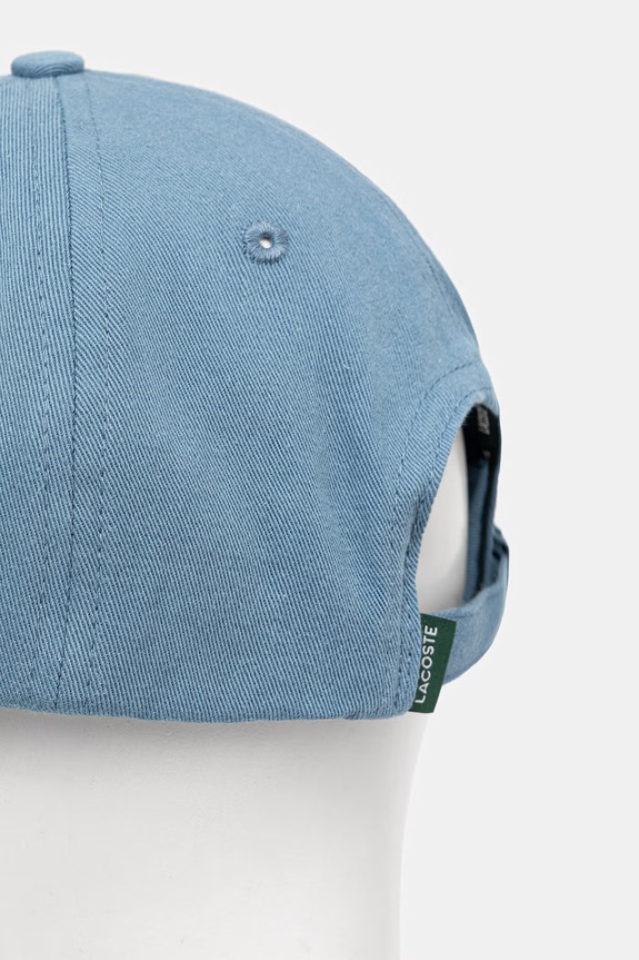 Akcesoria Lacoste czapka z daszkiem bawełniana RK0440 niebieski