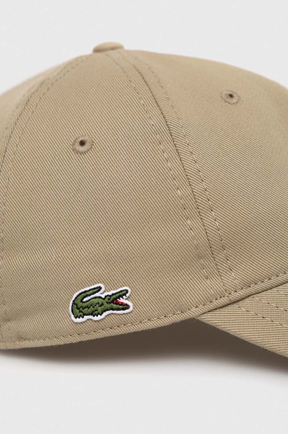 Lacoste czapka z daszkiem bawełniana RK0440 zielony SS26