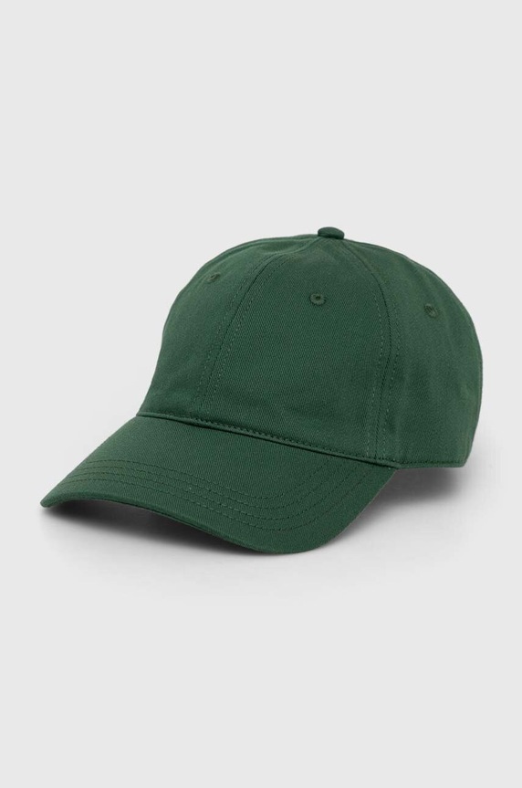 Lacoste cappello da baseball in cotone cotone verde RK0440