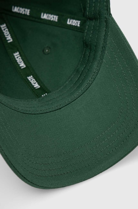 Lacoste cappello da baseball in cotone verde RK0440