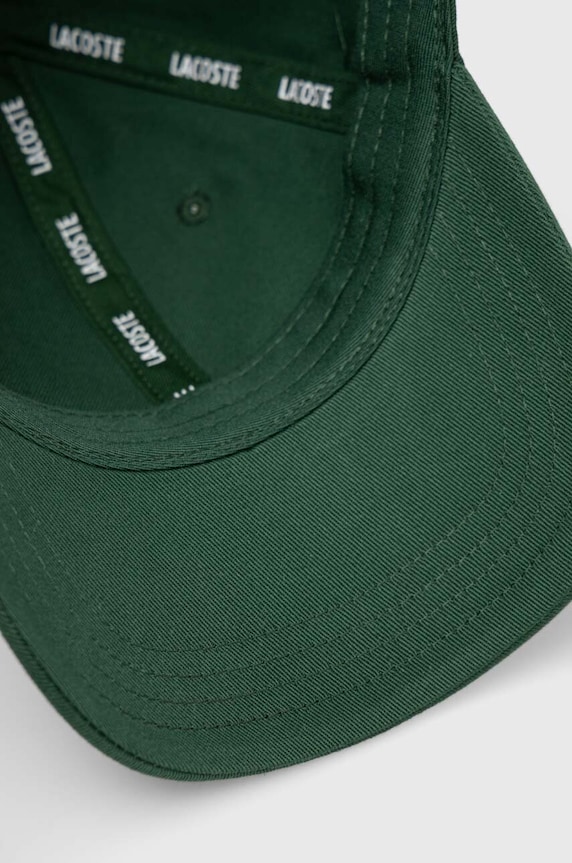 Lacoste cappello da baseball in cotone verde RK0440