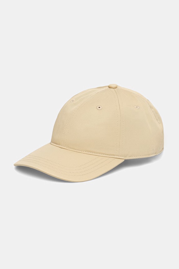 Lacoste czapka bejsbolówka bawełniana beżowy RK0440
