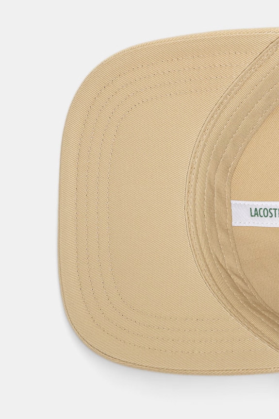 Lacoste czapka bejsbolówka bawełniana RK0440 beżowy
