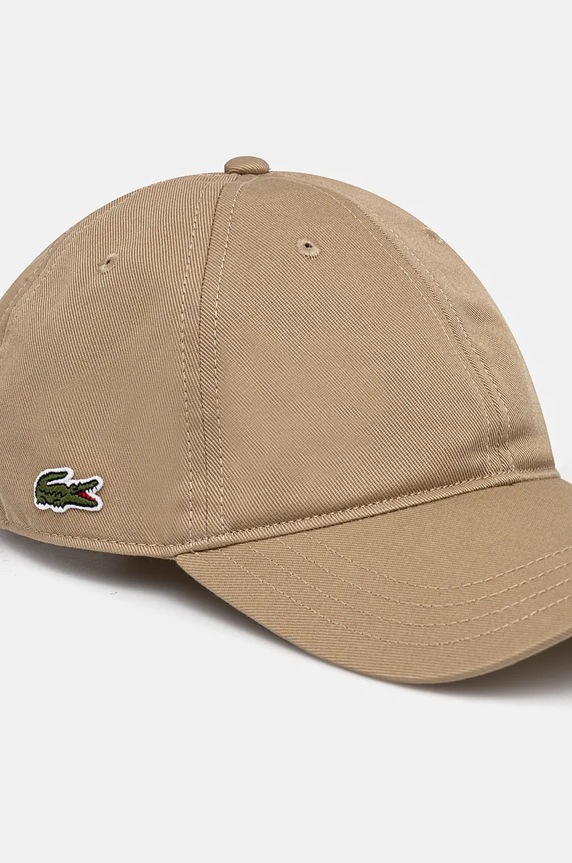 Akcesoria Lacoste czapka bejsbolowa bawełniana RK0440 beżowy