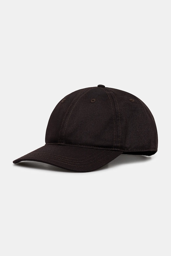 Lacoste Καπέλο μπέιζμπολ βαμβακερό καφέ RK0440