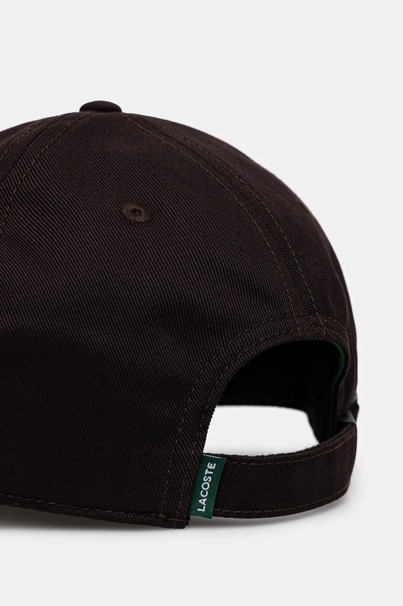 Αξεσουάρ Lacoste Καπέλο μπέιζμπολ βαμβακερό RK0440 καφέ