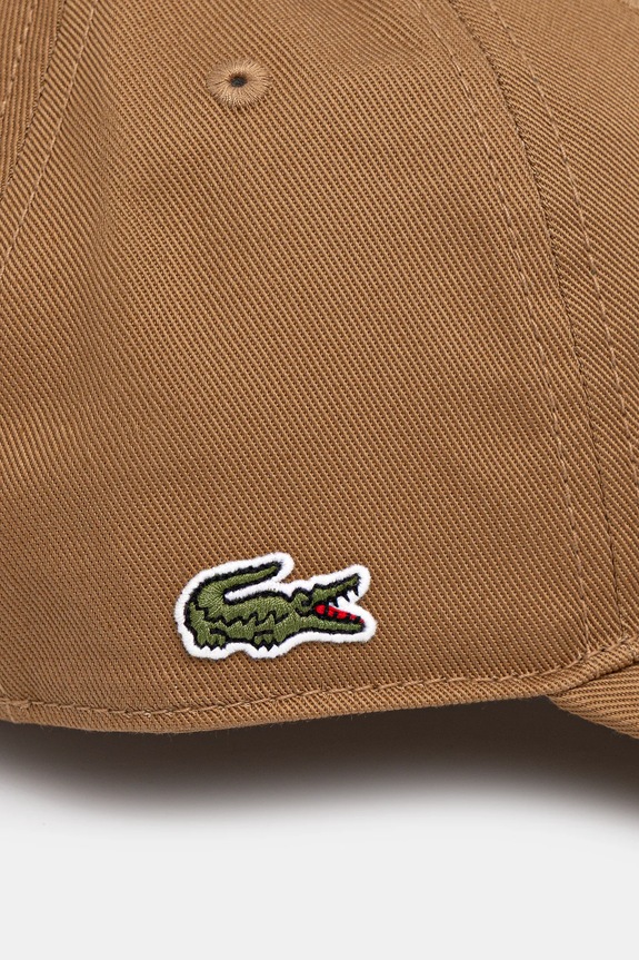 Lacoste cappellino da baseball in cotone RK0440 marrone SS26