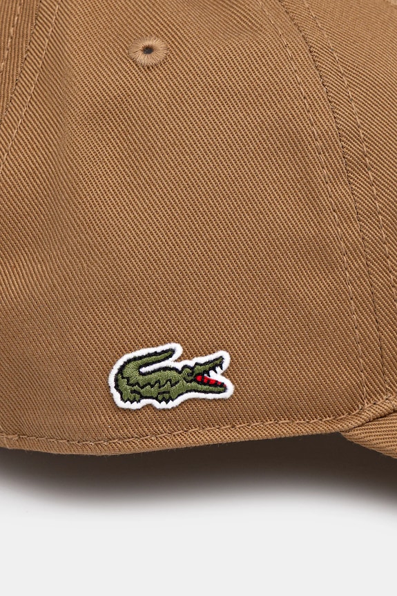 Lacoste cappellino da baseball in cotone RK0440 marrone SS26