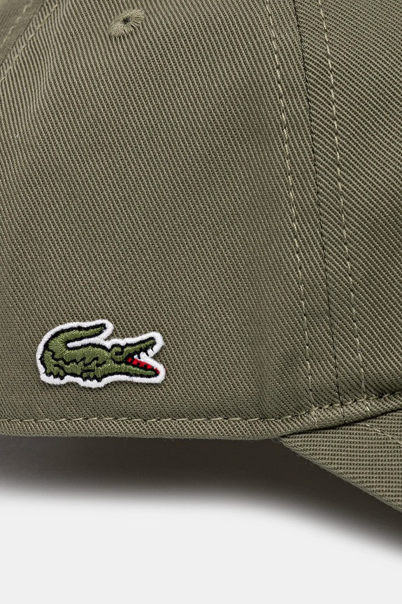 Lacoste czapka baseballowa bawełniana RK0440 zielony SS26