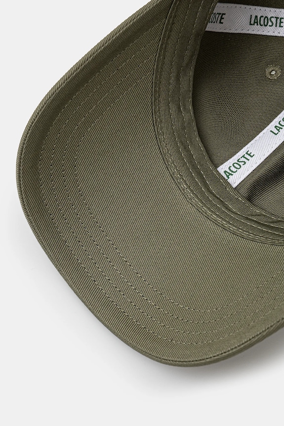 Lacoste czapka baseballowa bawełniana zielony RK0440
