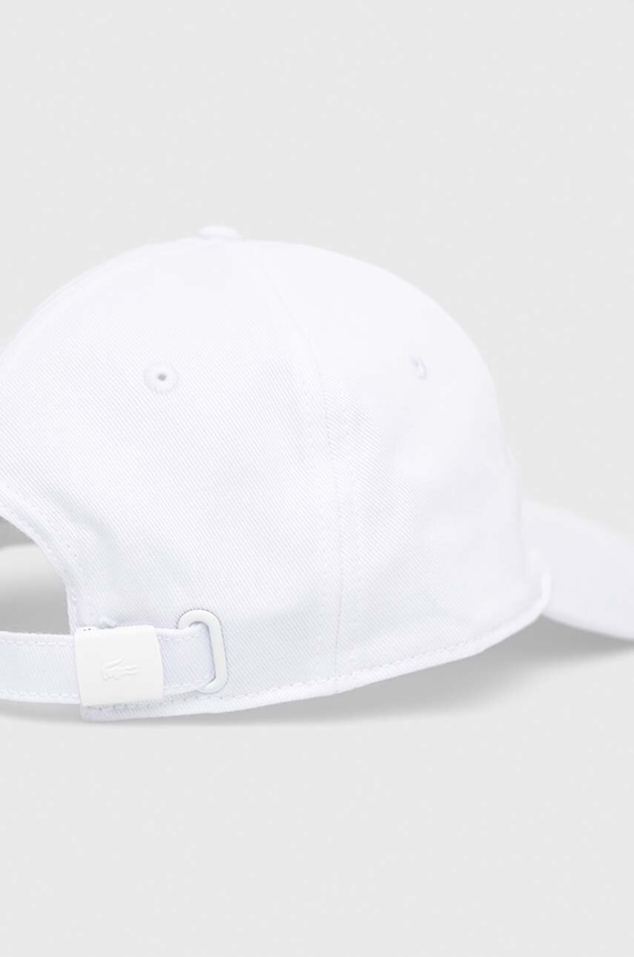 Lacoste șapcă de baseball din bumbac RK0491 alb SS26