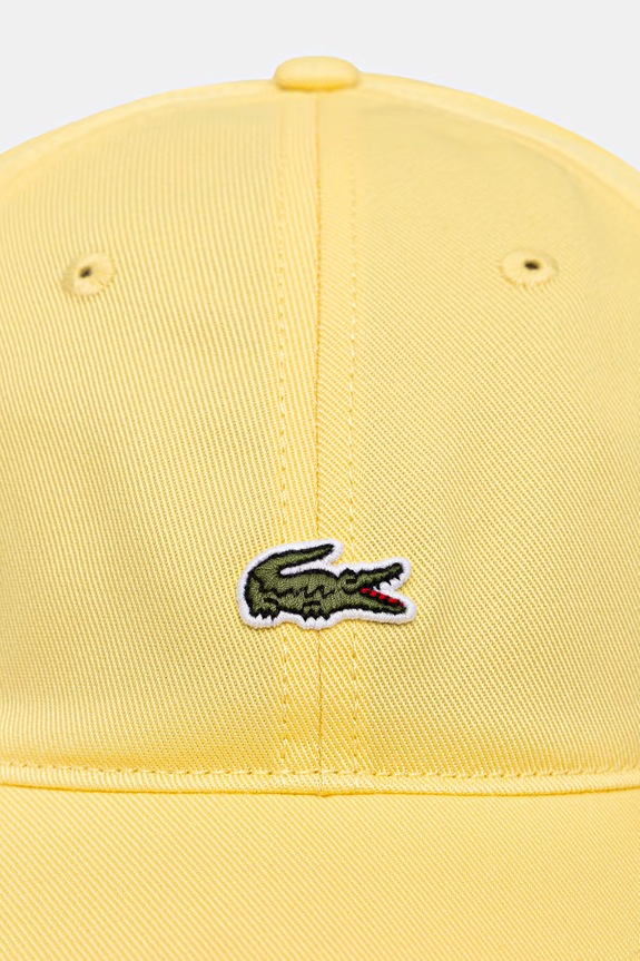 Lacoste czapka bejsbolowa bawełniana RK0491 żółty SS26