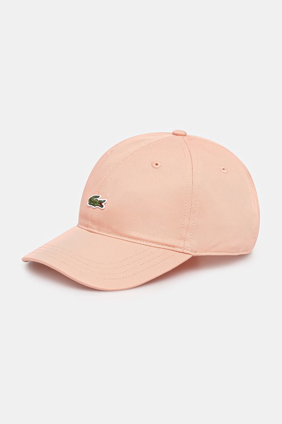 Lacoste czapka bejsbolowa bawełniana różowy RK0491
