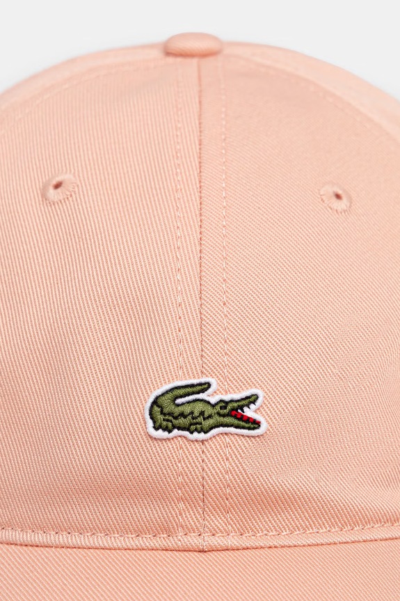 Lacoste czapka bejsbolowa bawełniana RK0491 różowy SS26