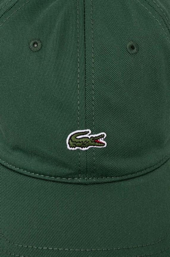 Lacoste czapka bejsbolówka bawełniana RK0491 zielony SS26
