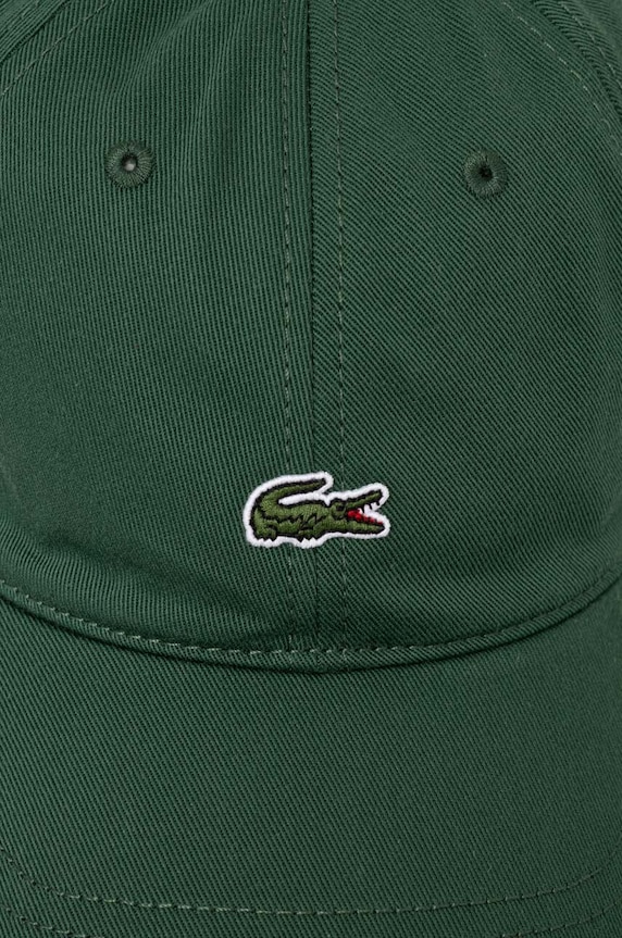 Lacoste czapka bejsbolówka bawełniana RK0491 zielony SS26