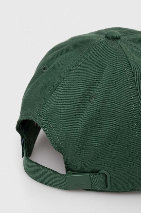 Akcesoria Lacoste czapka bejsbolówka bawełniana RK0491 zielony
