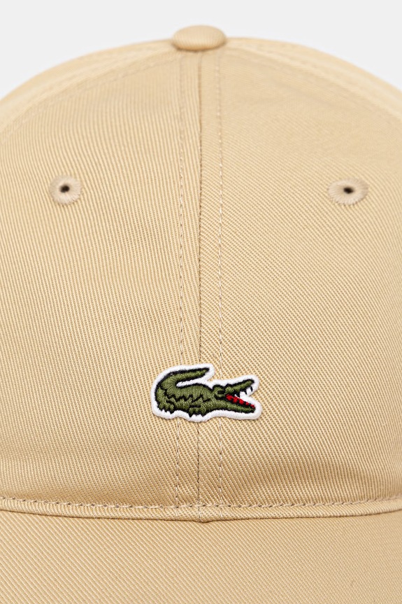 Lacoste cappello da baseball in cotone RK0491 beige SS26