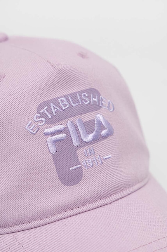 Bavlnená šiltovka Fila FCU0086 fialová SS23