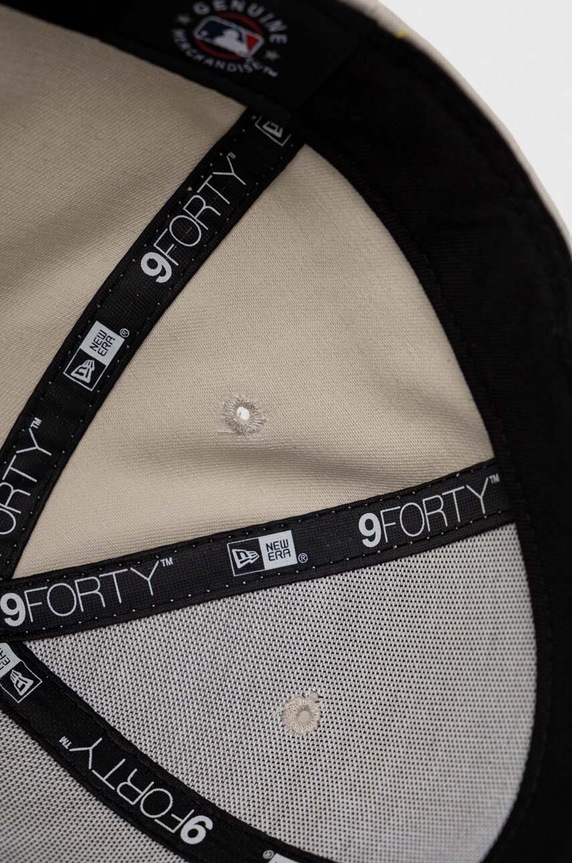 Βαμβακερό καπέλο του μπέιζμπολ New Era LEAGUE ESSENTIAL 9TWENTY® μπεζ 60298730.STNWHI