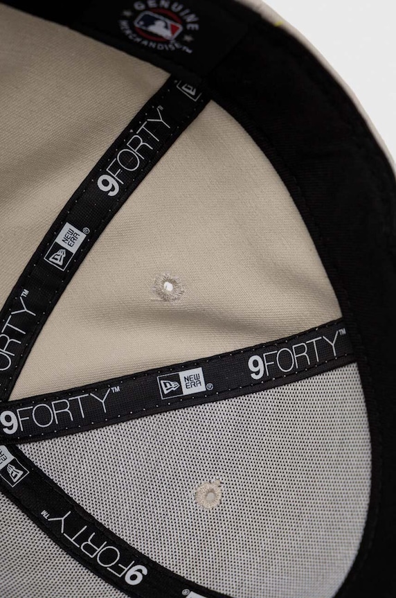Βαμβακερό καπέλο του μπέιζμπολ New Era LEAGUE ESSENTIAL 9TWENTY® μπεζ 60298730.STNWHI