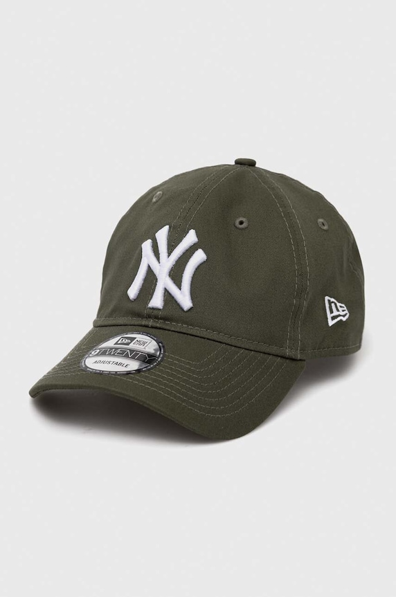 Βαμβακερό καπέλο του μπέιζμπολ New Era LEAGUE ESSENTIAL 9TWENTY® βαμβάκι πράσινο 60348851.NOVWHI