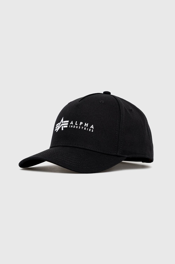 Bavlnená čiapka Alpha Industries bavlna čierna 126912.03