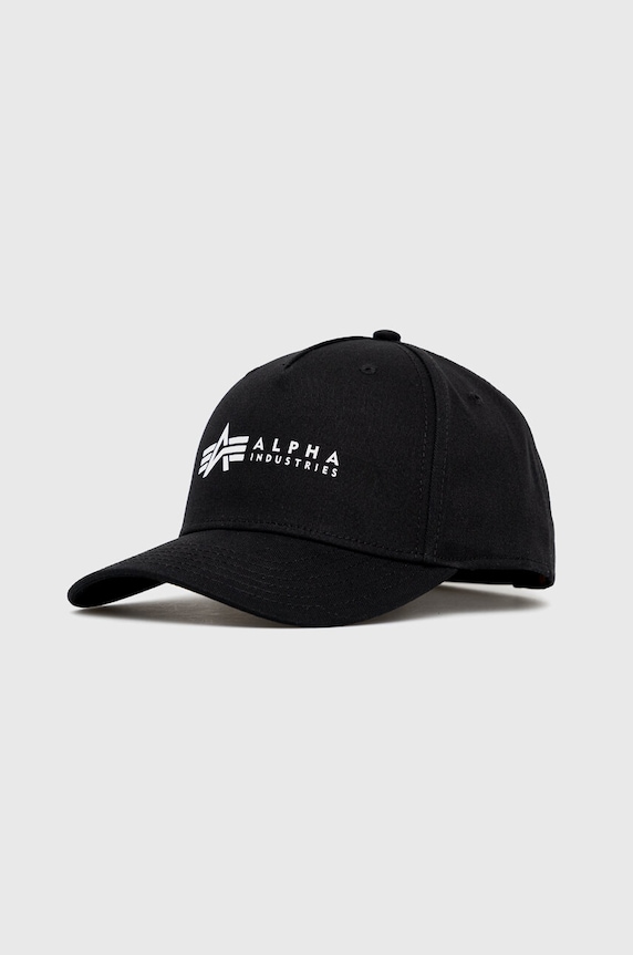 Bavlnená čiapka Alpha Industries bavlna čierna 126912.03