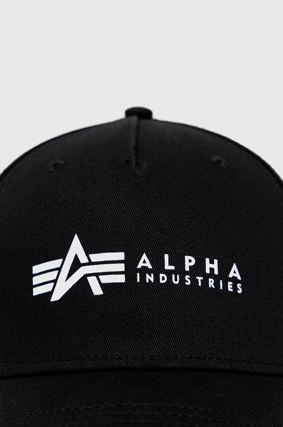 Bavlnená čiapka Alpha Industries 126912.03 čierna SS23