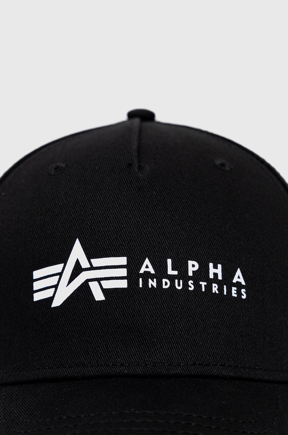 Bavlnená čiapka Alpha Industries 126912.03 čierna SS23