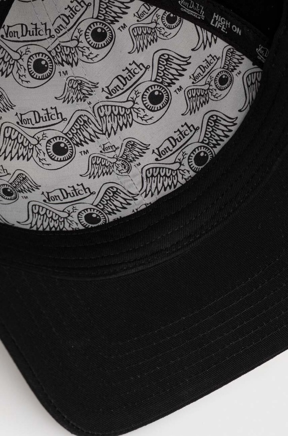 Von Dutch czapka z daszkiem bawełniana czarny 7030104