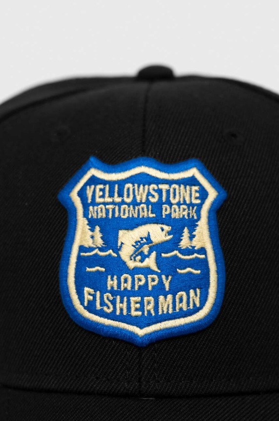 Καπάκι με μείγμα μαλλί American Needle Yellowstone National Park SMU652A.YNP μαύρο SS23