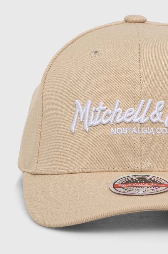 Mitchell&Ness czapka z daszkiem z domieszką wełny HHSSINTL103.MNNYYPPP beżowy AW23