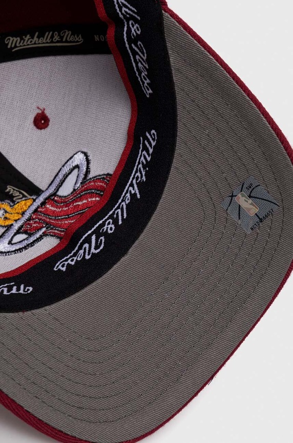 Kapa iz mešanice volne Mitchell&Ness Miami Heat bordo HHSS3257.MHEYYPPPMAR