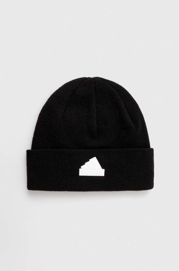 adidas czapka wełniana z domieszką wełny czarny IB2648