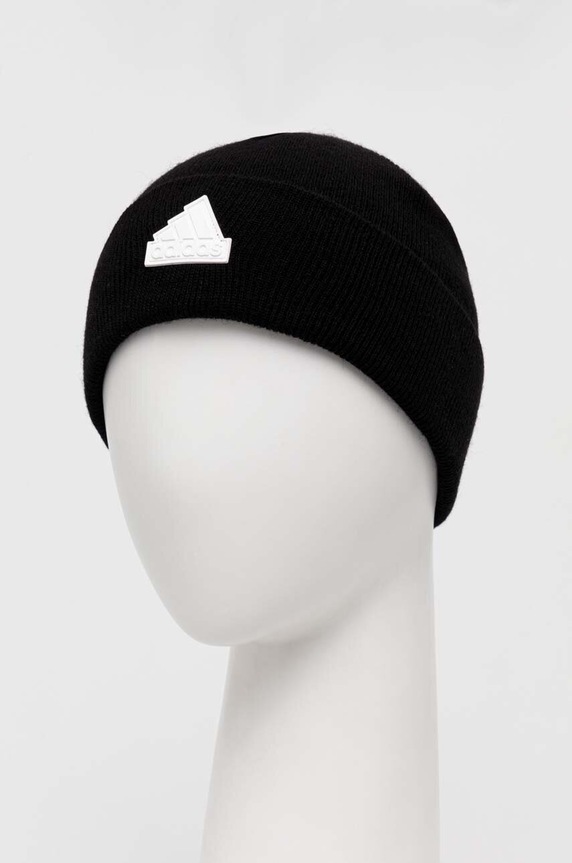adidas czapka wełniana IB2648 czarny AW23