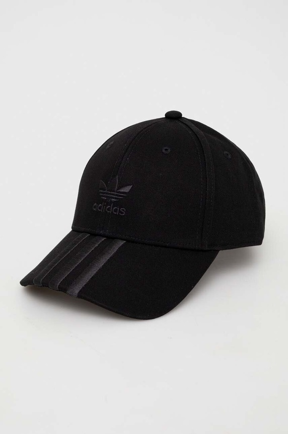 Βαμβακερό καπέλο του μπέιζμπολ adidas Originals βαμβάκι μαύρο II0702
