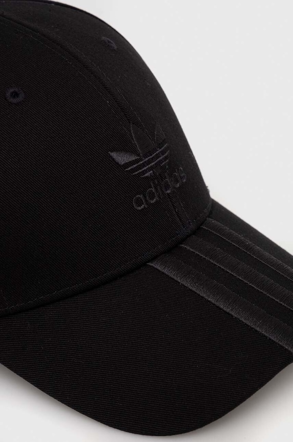 Βαμβακερό καπέλο του μπέιζμπολ adidas Originals II0702 μαύρο SS24