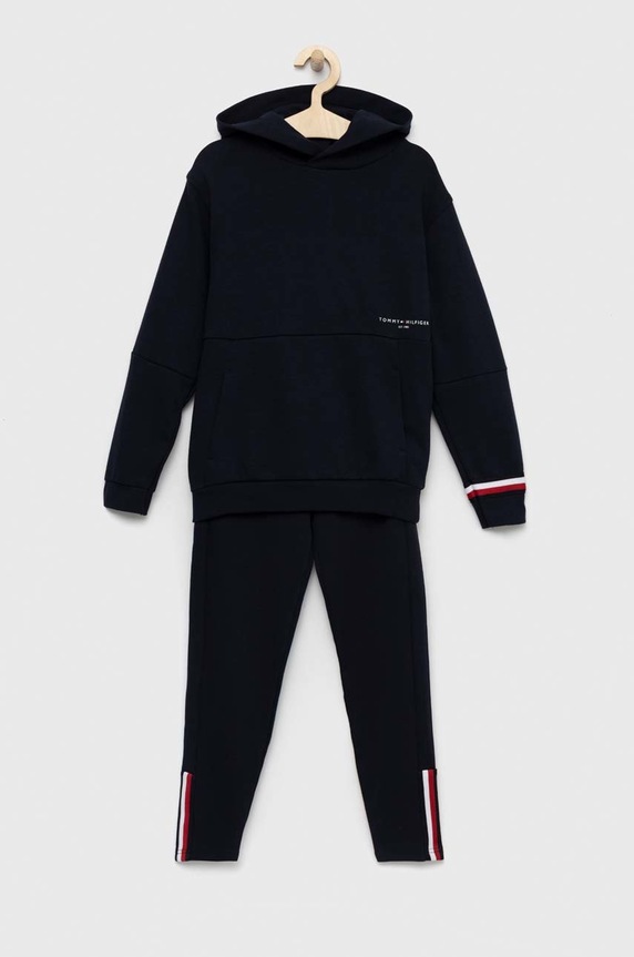 Παιδική φόρμα Tommy Hilfiger πλεκτό ύφασμα σκούρο μπλε KB0KB07958.PPYX