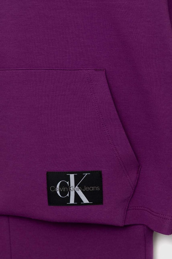 Dievča Detská tepláková súprava Calvin Klein Jeans IG0IG01876.PPYX fialová