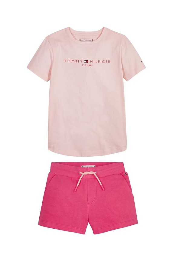 Tommy Hilfiger komplet dziecięcy KG0KG07281.PPYX pomarańczowy SS23