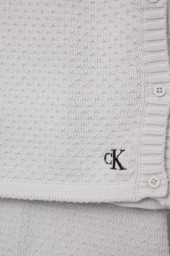 Calvin Klein Jeans komplet bawełniany niemowlęcy szary IN0IN00102.PPYX