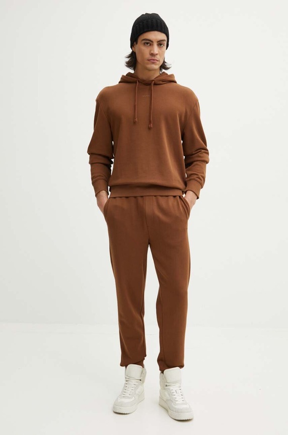 HUGO komplet dresowy męski bawełniany DapoDayote bawełna brązowy 50492581