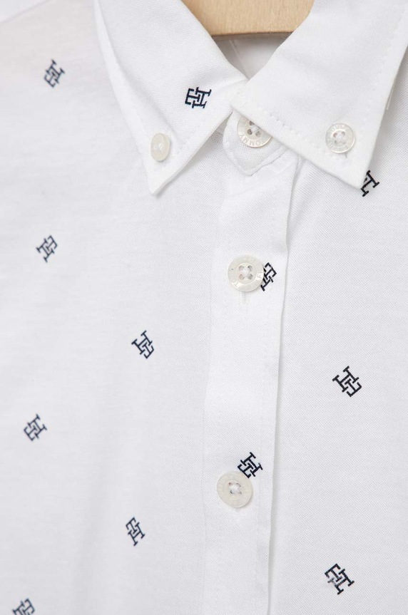 Chłopiec Tommy Hilfiger koszula bawełniana dziecięca KB0KB08008.PPYX biały