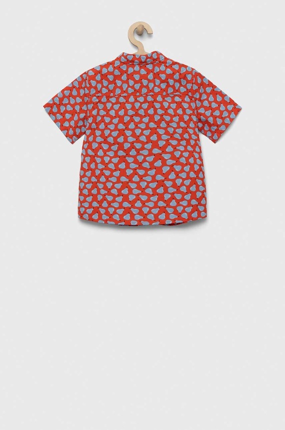 Παιδικό βαμβακερό πουκάμισο United Colors of Benetton 5JFLGQ010.P.SEASONAL κόκκινο SS23