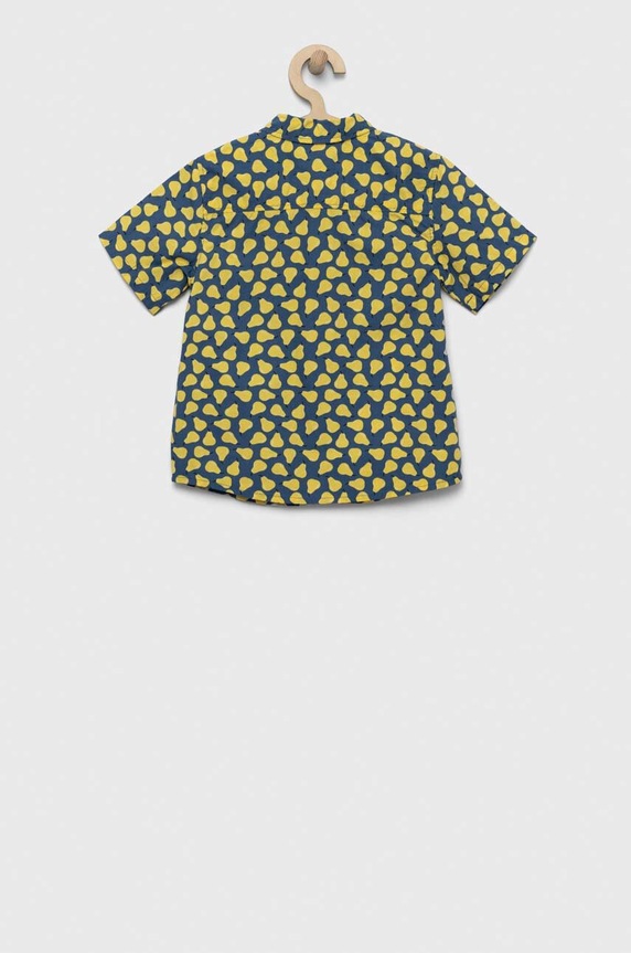 Παιδικό βαμβακερό πουκάμισο United Colors of Benetton 5JFLGQ010.P.SEASONAL σκούρο μπλε SS23