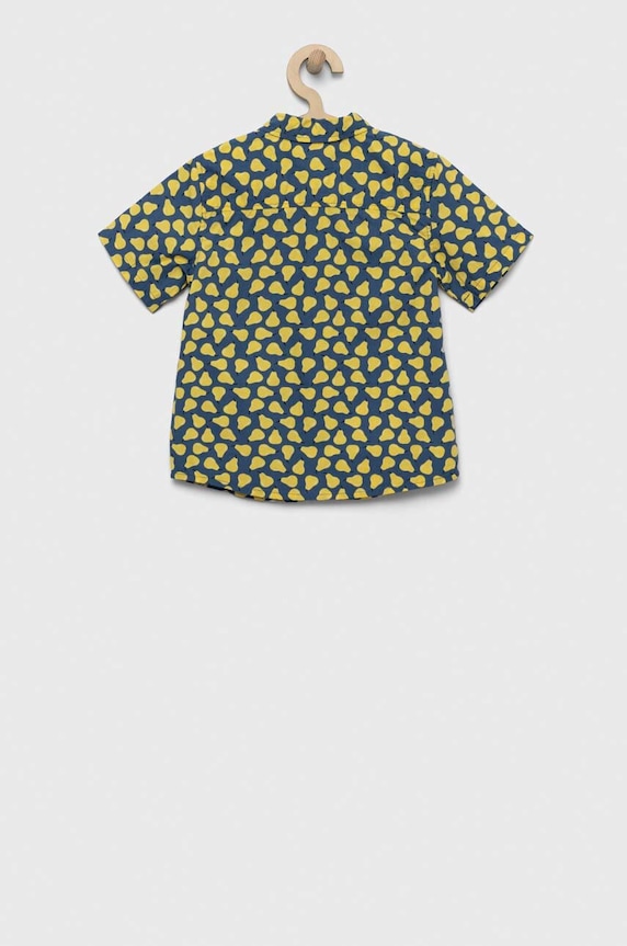 Παιδικό βαμβακερό πουκάμισο United Colors of Benetton 5JFLGQ010.P.SEASONAL σκούρο μπλε SS23