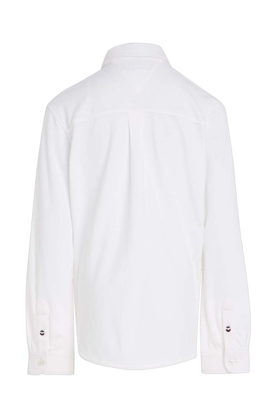 Chłopiec Tommy Hilfiger koszula bawełniana dziecięca KB0KB08148.PPYX biały