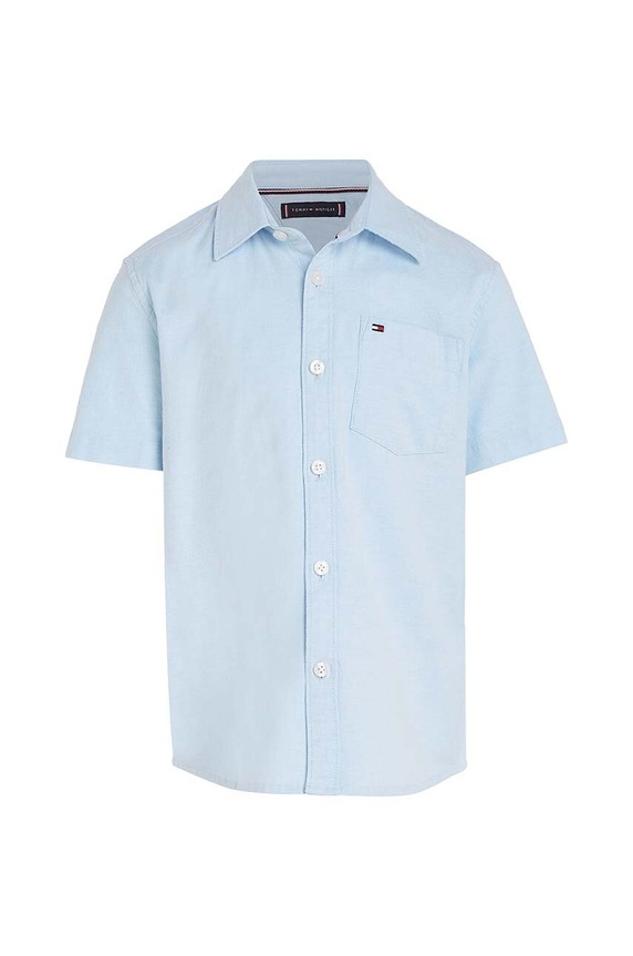 Dětská košile Tommy Hilfiger KB0KB08358.PPYX modrá SS23