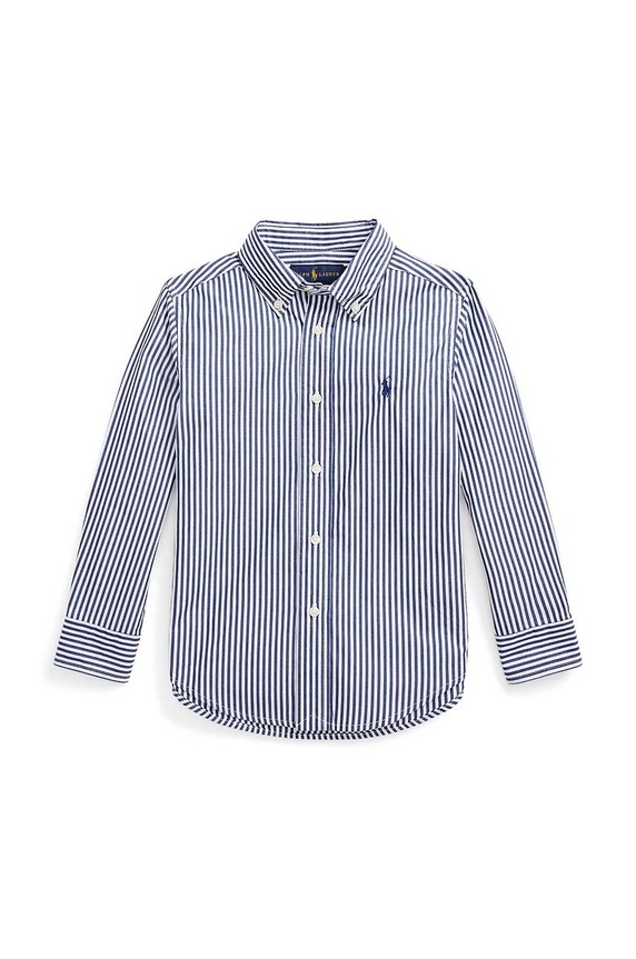 Dječja pamučna košulja Polo Ralph Lauren večernje mornarsko plava 322862260002
